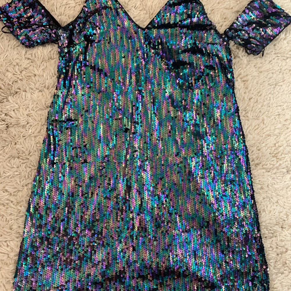 Strut your Stuff Sequin Dress- Mermaid